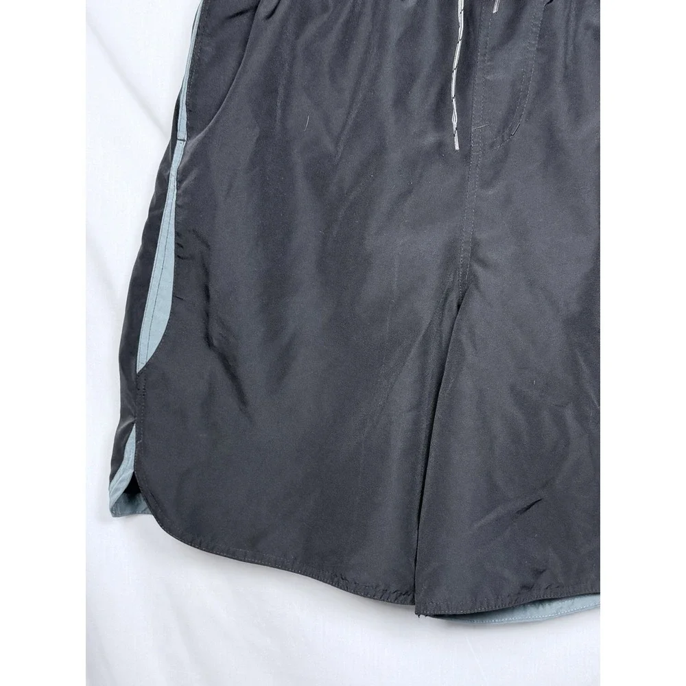 Nike XXL Black Gray Swim Trunks Board Shorts Drawstring‎ Pockets Lined
